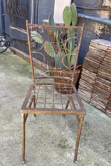 Rustic  French Metal  Garden Chair  #7003