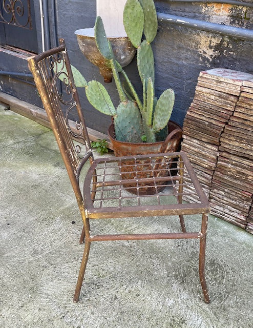 Rustic  French Metal  Garden Chair  #7003