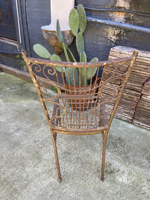 Rustic  French Metal  Garden Chair  #7003