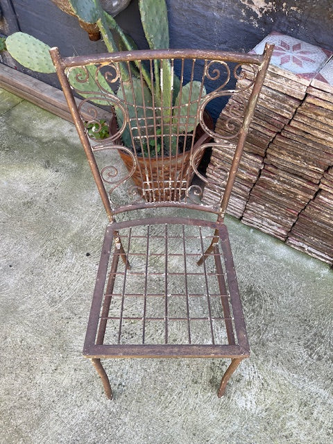 Rustic  French Metal  Garden Chair  #7003
