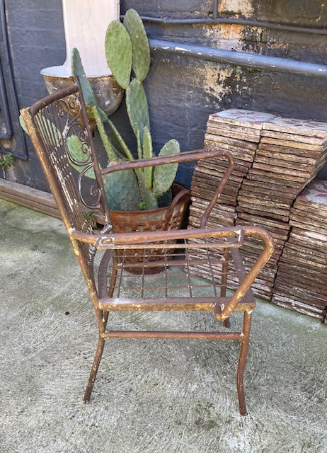 Rustic  French Metal  Garden Chair  #7004