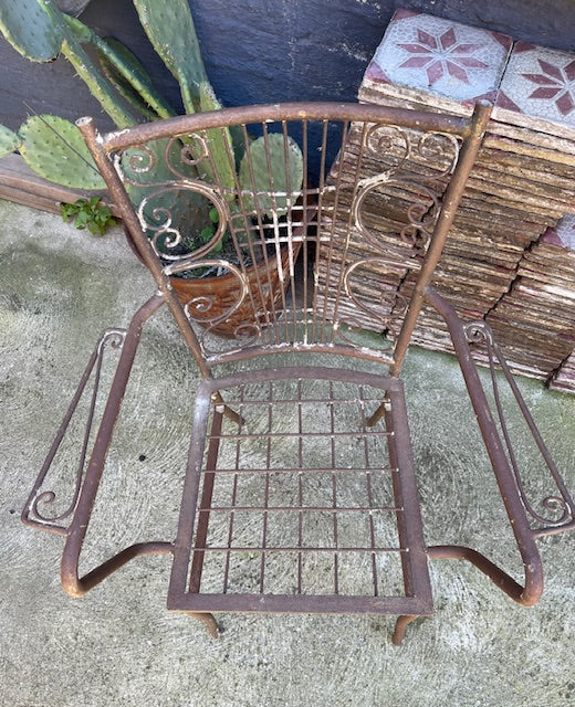Rustic  French Metal  Garden Chair  #7004