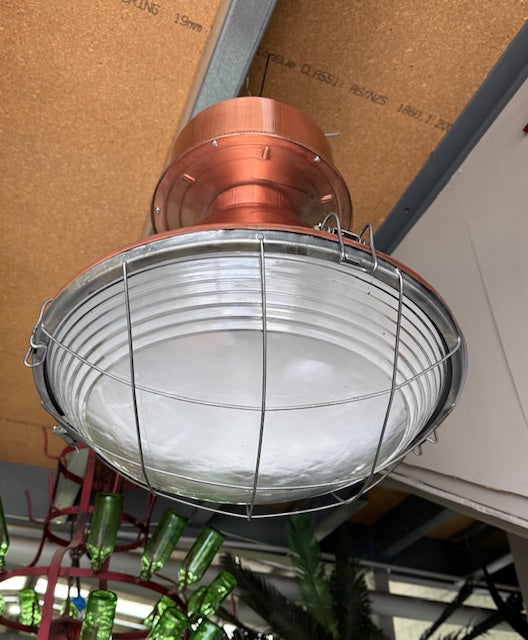 Vintage  Czech Warehouse Light #7242
