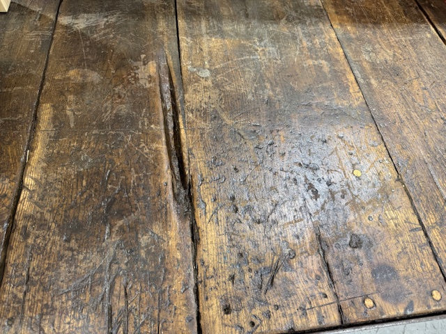 Vintage European Wood / Metal  Workbench #7247