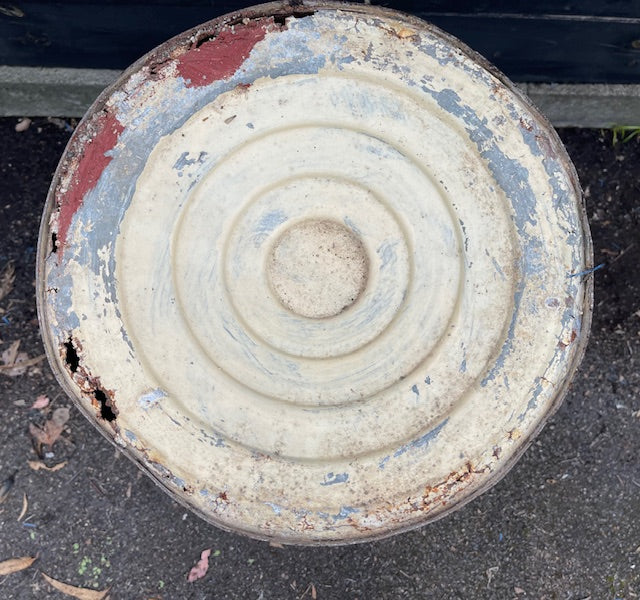 Rustic Turkish Galvanised Olive  Bin #7014