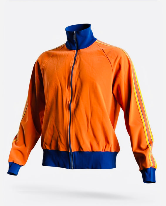 Vintage Bright Orange Track Top    #W255