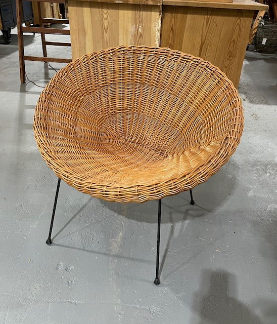Vintage  Cane / Wicker  Basket Chairs #6047 Byron