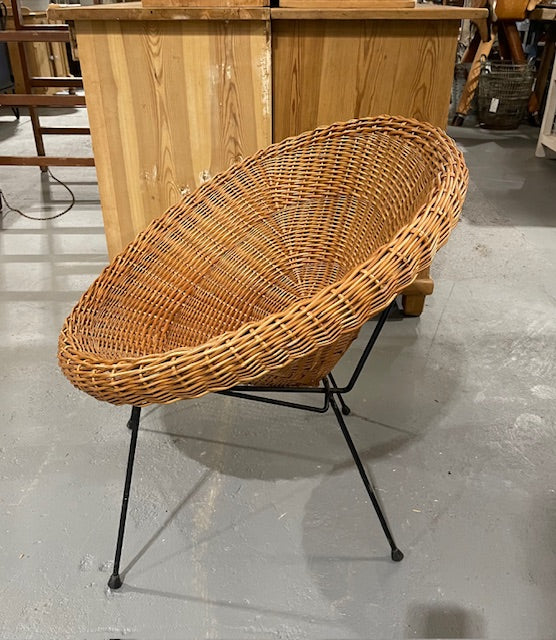 Vintage  Cane / Wicker  Basket Chairs #6048 Byron