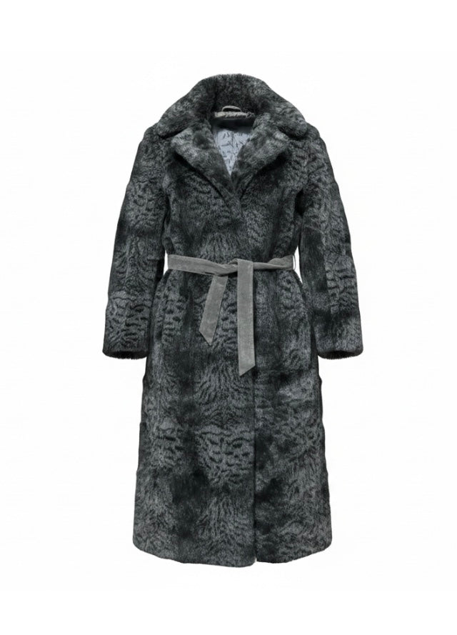 Faux Fur Long  Lenght Coat #VS37