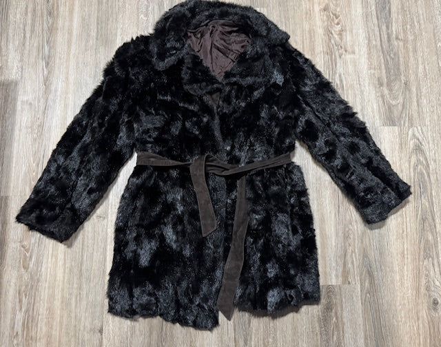 Faux Fur Mid  Length Coat #VS38