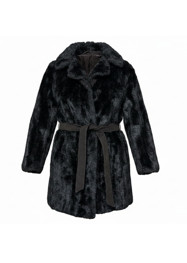 Faux Fur Mid  Length Coat #VS38
