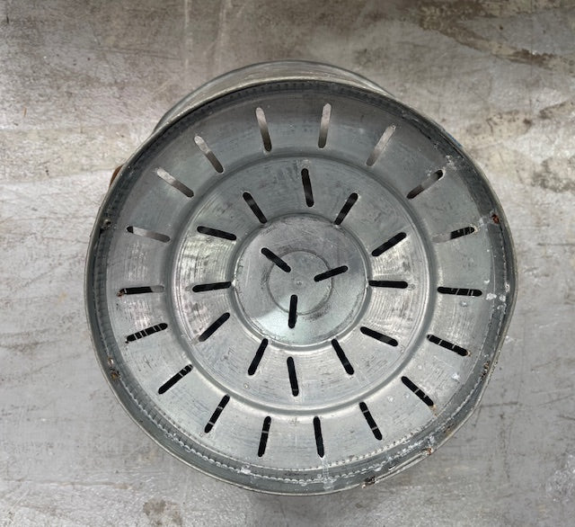 Vintage Turkish Galvanised Olive Picking Bucket  #7023