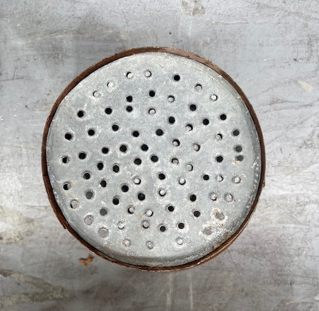 Vintage Turkish Galvanised Round Hole  Olive Picking Bucket  #7024 (Copy)