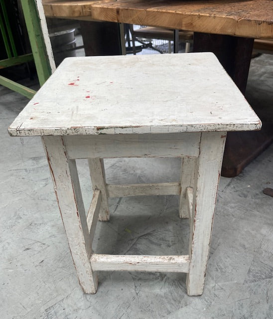 Vintage Rustic  European  Wooden Stool  #7027