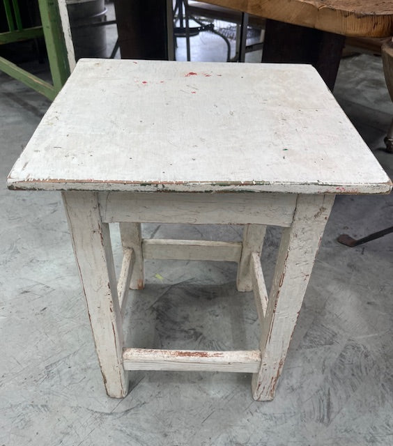 Vintage Rustic  European  Wooden Stool  #7027