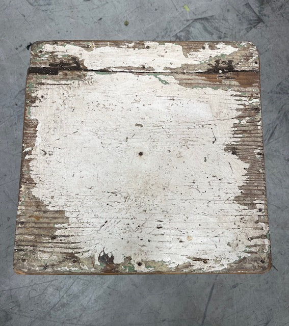 Vintage Rustic  European  Wooden Stool  #7028