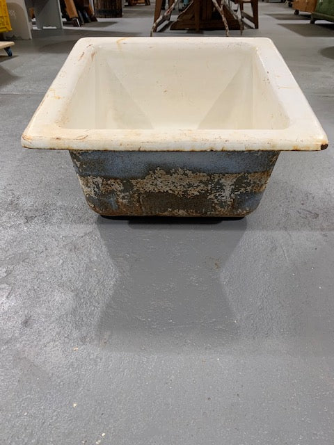 Vintage  European Cast Iron Sink #5782