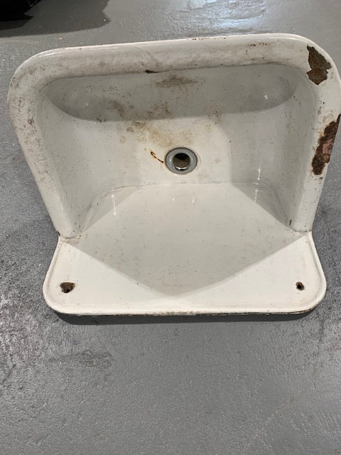Vintage  European Cast Iron Wall  Sink #5784