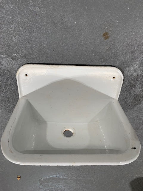 Vintage  European Cast Iron Wall  Sink #5785