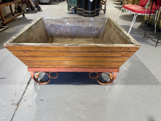 Vintage Metal and Wood  Planter   #6056
