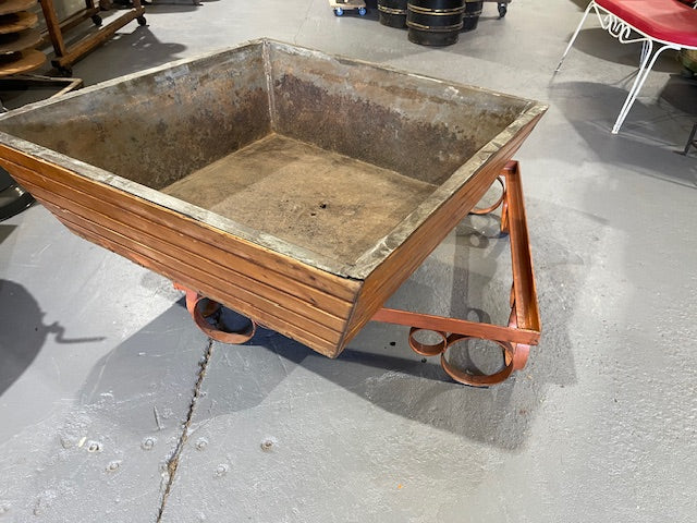 Vintage Metal and Wood  Planter   #6056
