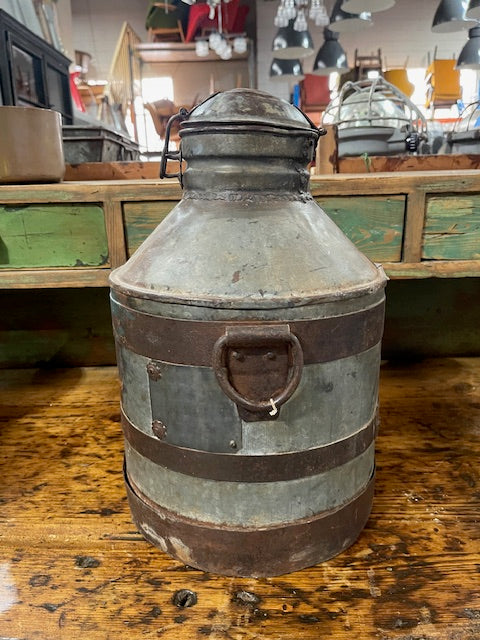 Vintage Metal Milk Can  #6060