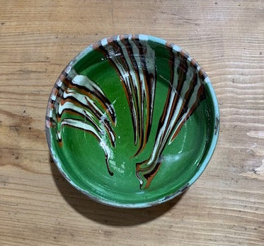 Vintage Handpainted Hungarian Terracotta Bowl #5795