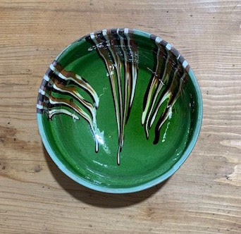 Vintage Handpainted Hungarian Terracotta Bowl #5797