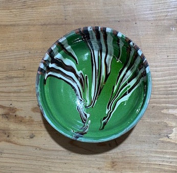 Vintage Handpainted Hungarian Terracotta Bowl #5798