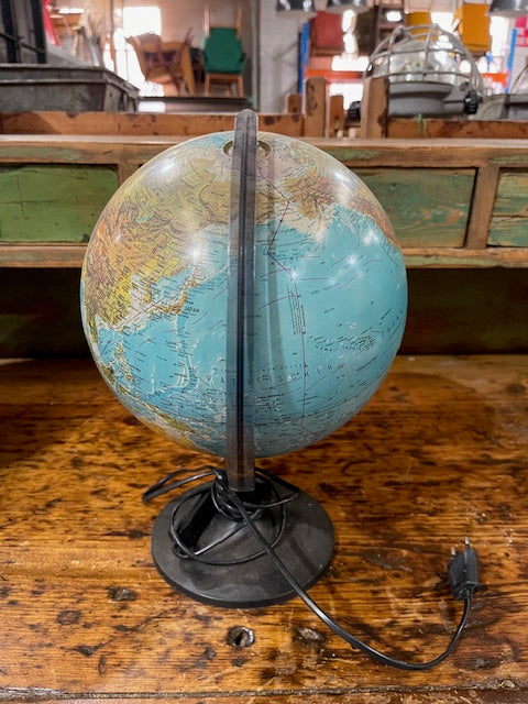 Vintage European World Globe Lamp #6064