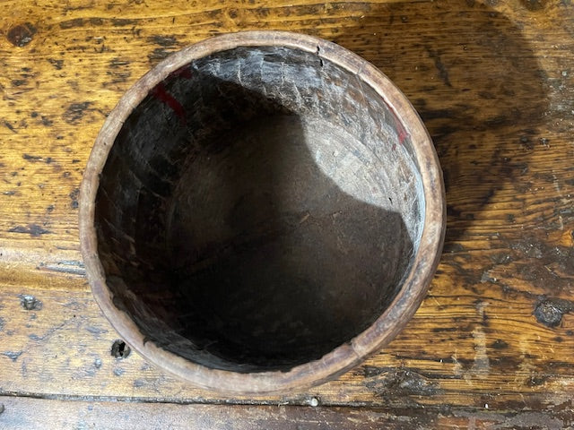 Vintage  Wooden  Bowl /  Planter #6069