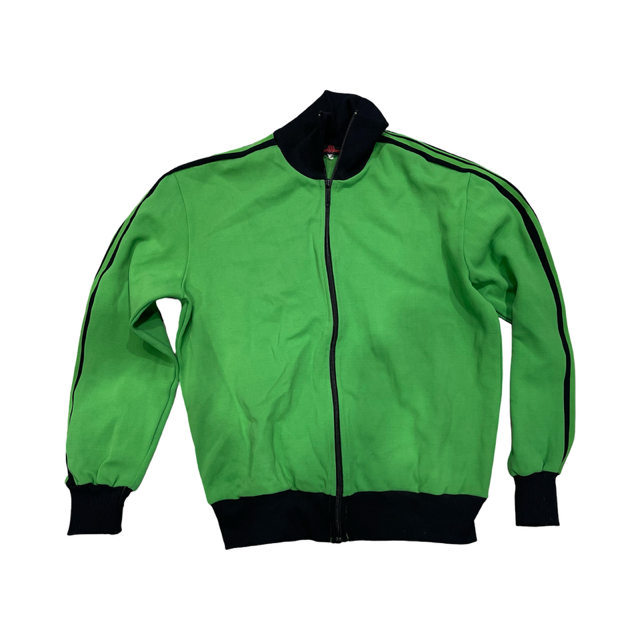 Vintage Bright Green Track Top    #W254
