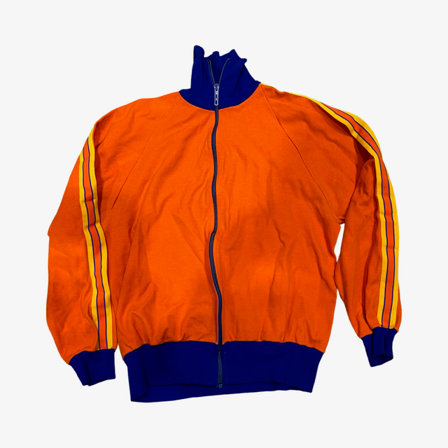 Vintage Bright Orange Track Top    #W255