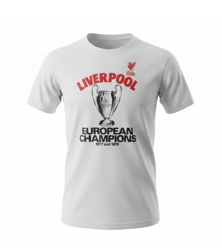 Vintage Liverpool Euro Champs -77/78  T-Shirt   #VT15  *Read Info*