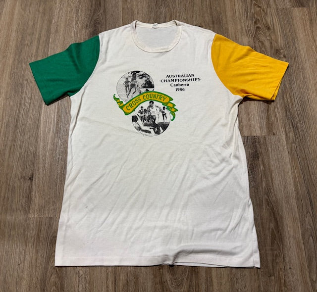Vintage AUS Champ Canberra -86 Cross Country  T-Shirt   #VT16  *Read Info*