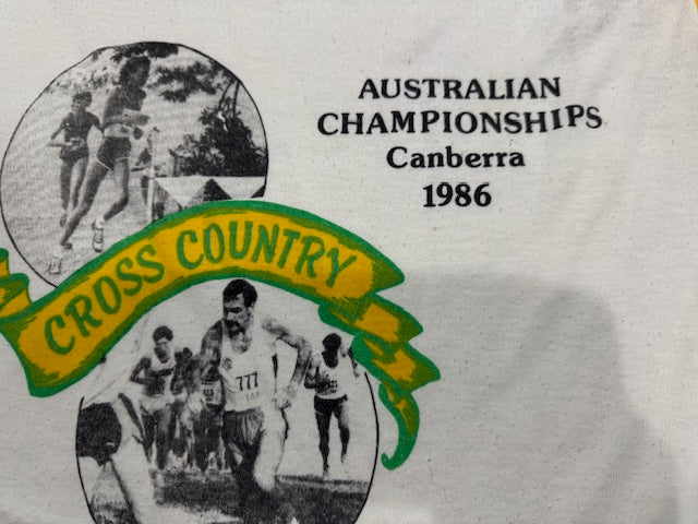 Vintage AUS Champ Canberra -86 Cross Country  T-Shirt   #VT16  *Read Info*