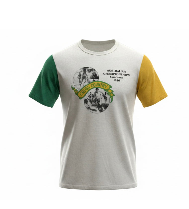 Vintage AUS Champ Canberra -86 Cross Country  T-Shirt   #VT16  *Read Info*