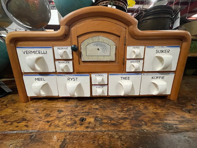 Vintage  Dutch Wall Spice Rack  #6082