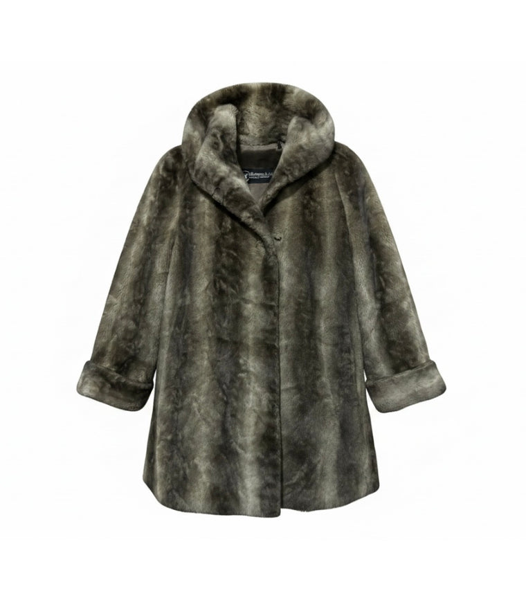 Faux Fur Mid  Length Coat #VS43