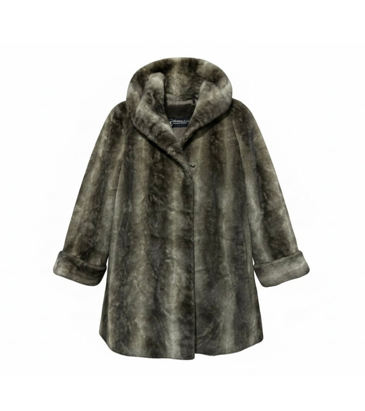 Faux Fur Mid  Length Coat #VS43