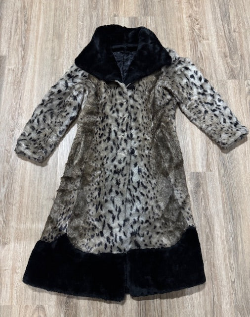 Faux Fur Long  Length  Coat #VS46