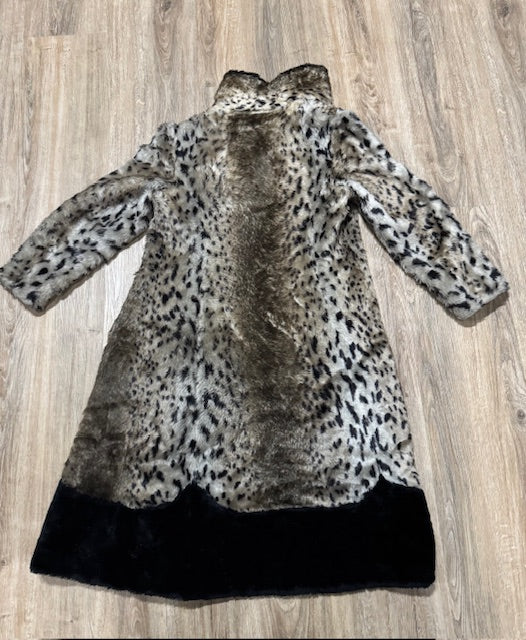 Faux Fur Long  Length  Coat #VS46
