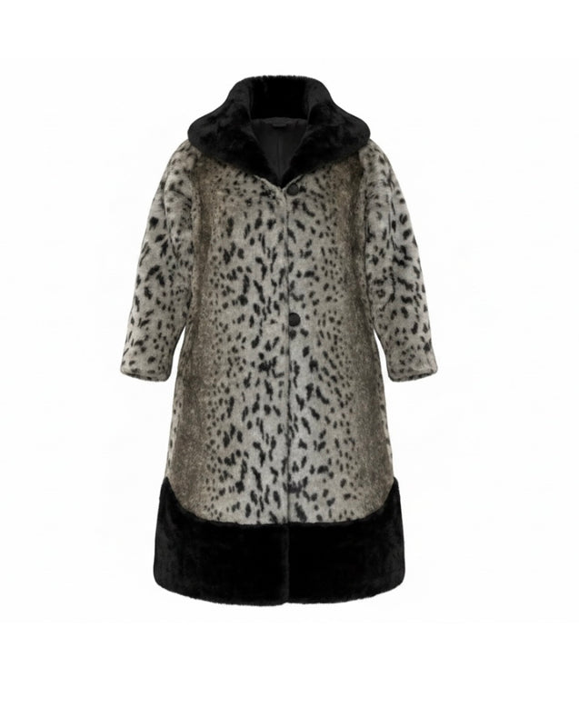Faux Fur Long  Length  Coat #VS46