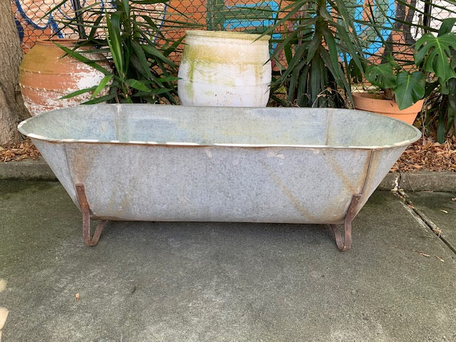 1940s   European Galvanised Bathtub #5813
