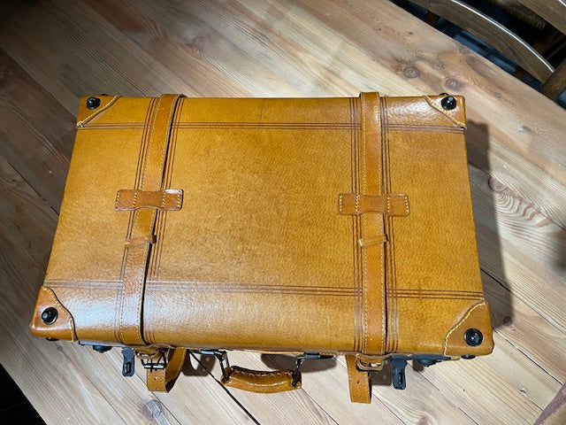 Vintage Leather Suitcases  #5854