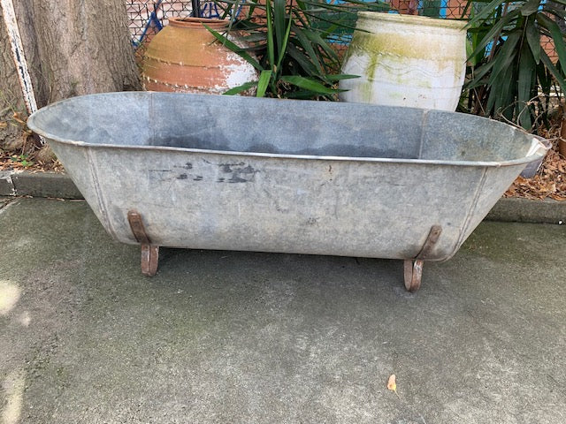 1940s   European Galvanised Bathtub #5816 ON HOLD