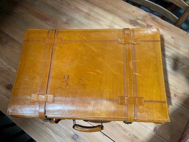 Vintage Leather Suitcases  #5854