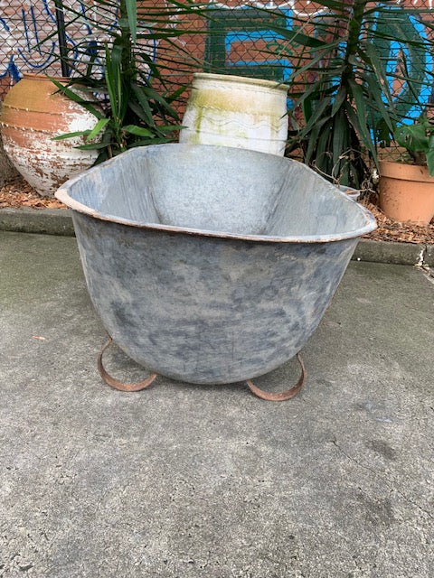 1940s   European Galvanised Bathtub #5817