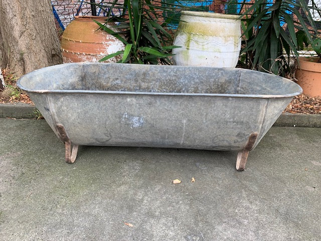 1940s   European Galvanised Bathtub #5818