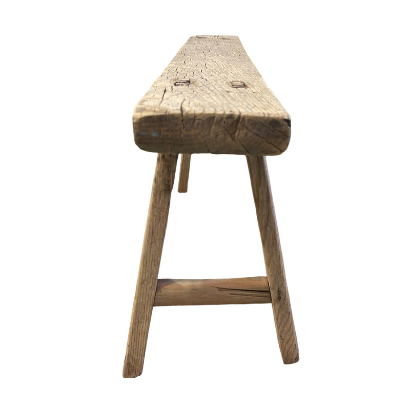 Vintage Hungarian Milking Bench Seat  #7041